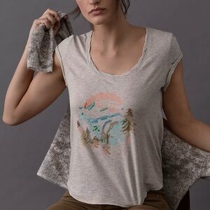 Anthropologie Pilcro Twist-Neck Tee